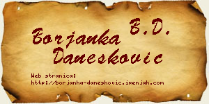 Borjanka Danesković vizit kartica